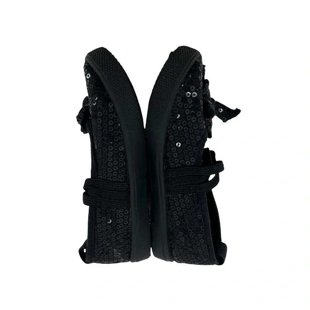 Chatties Black Sequin Ballet Flats Size 7/8 Toddler Girl’s